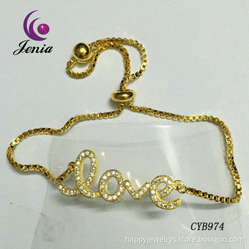 Jenia 2016 New Design Link Bracelet Gold Plated Bracelet For Women